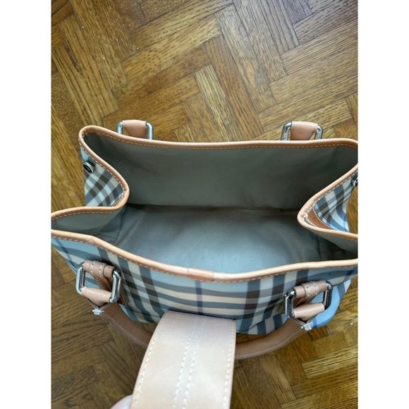 Rare Burberry Light Blue Nova Check Handle Bag Purse with COA - Picture 12 of 16